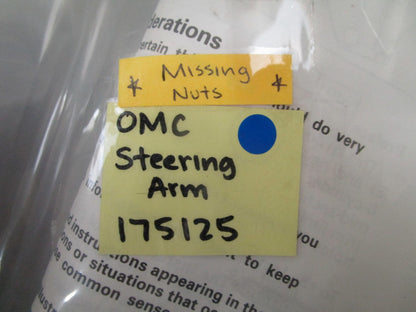 *NEW OEM* 0810 OMC Johnson Evinrude Steering Arm *Missing Nuts* 175125 0175125