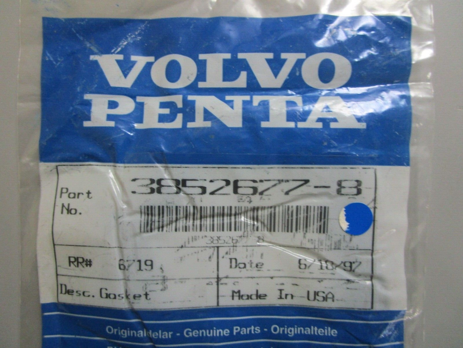 *NEW OEM* 0770 Volvo Penta Gasket 3852677-8