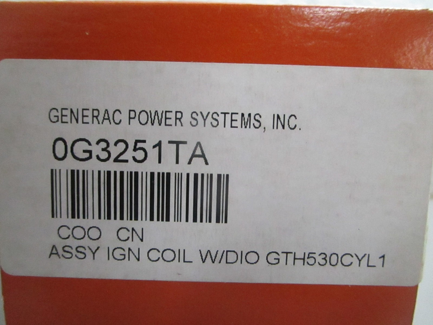 *NEW OEM* 0820 Generac Ignition Coil Assy 0G3251TA