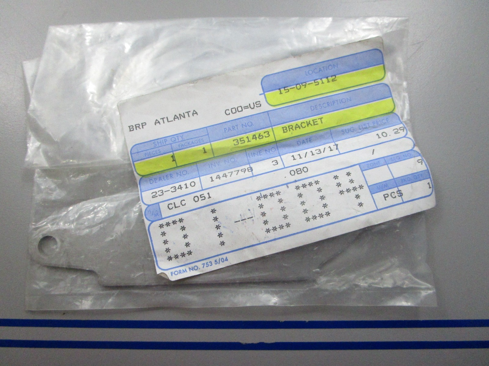 *NEW OEM* 0810 OMC Johnson Evinrude Bracket 351463 0351463