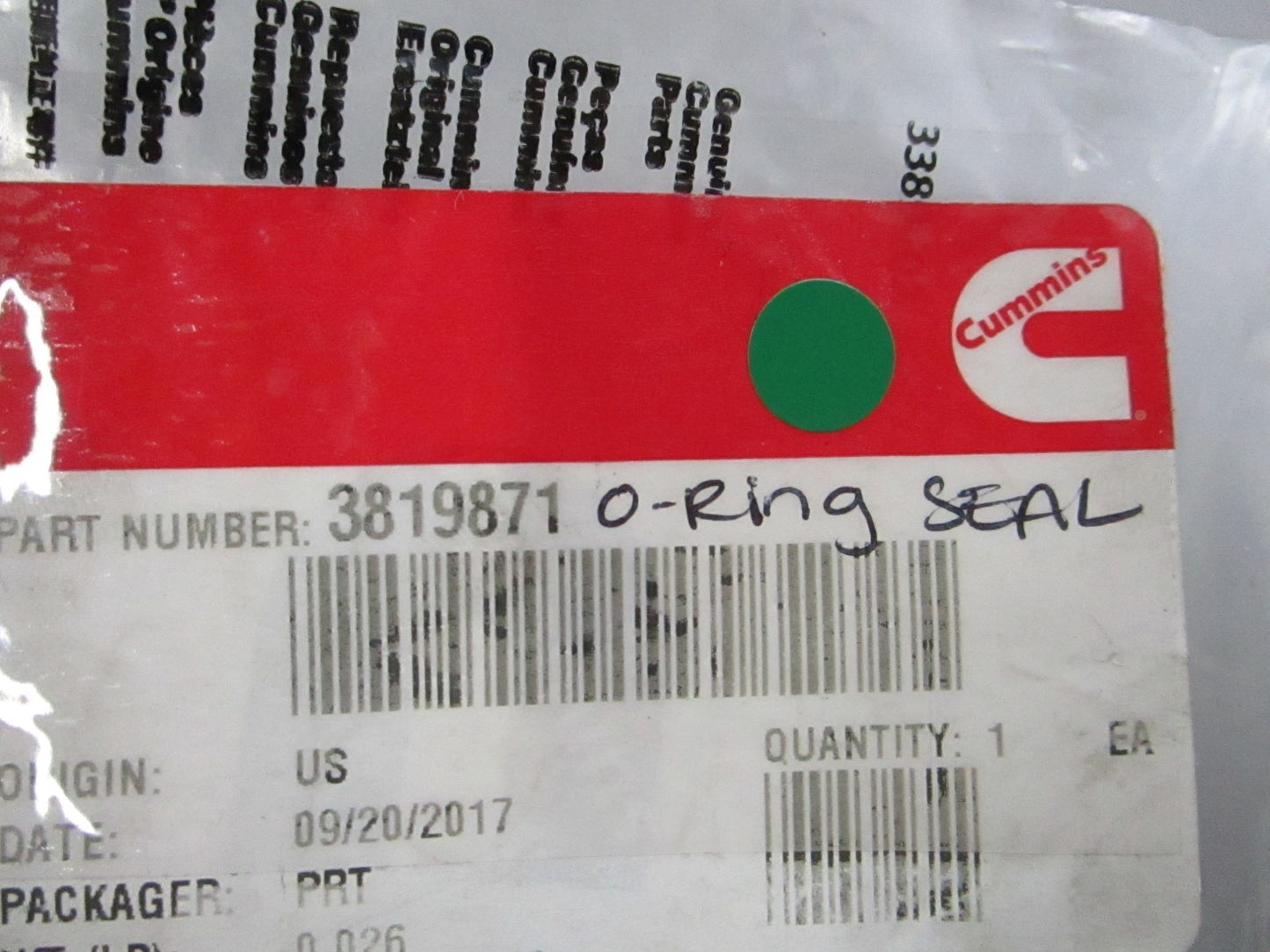 NEW OEM (LOT OF 3) 3819871 Cummins O-Ring Seal 0810