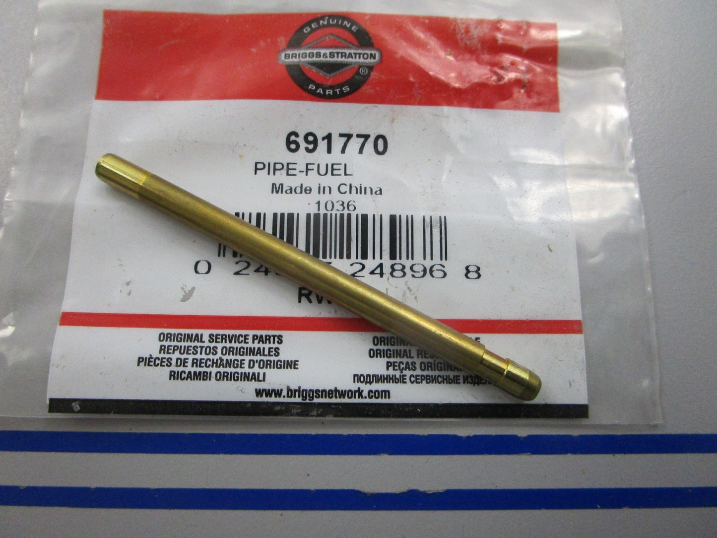 NEW OEM 691770 Briggs & Stratton Fuel Pipe 0810