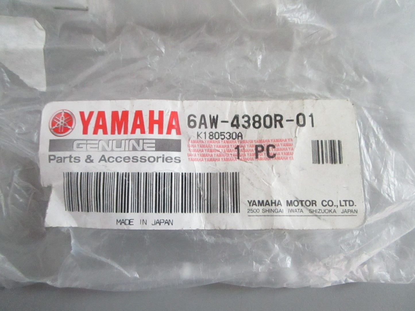 NEW OEM 6AW-4380R-01-00 Yamaha Cylinder End Sub Ay 0820