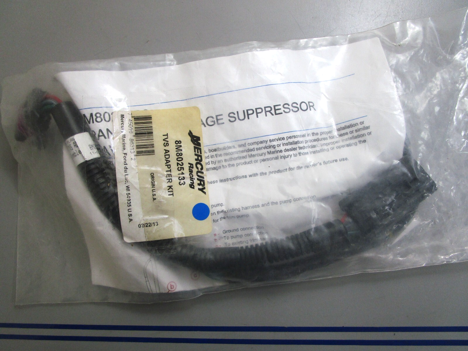 *NEW OEM* 0820 Mercury Quicksilver TVS Adapter Kit 8M8025133
