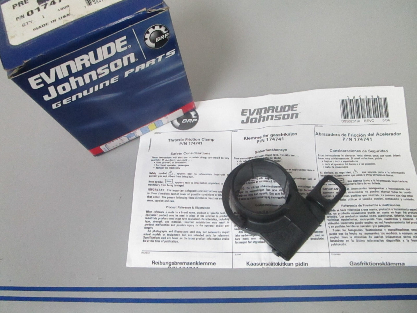 *NEW OEM* 0810 OMC Johnson Evinrude Pre Set Throttle Assembly 174741 0174741