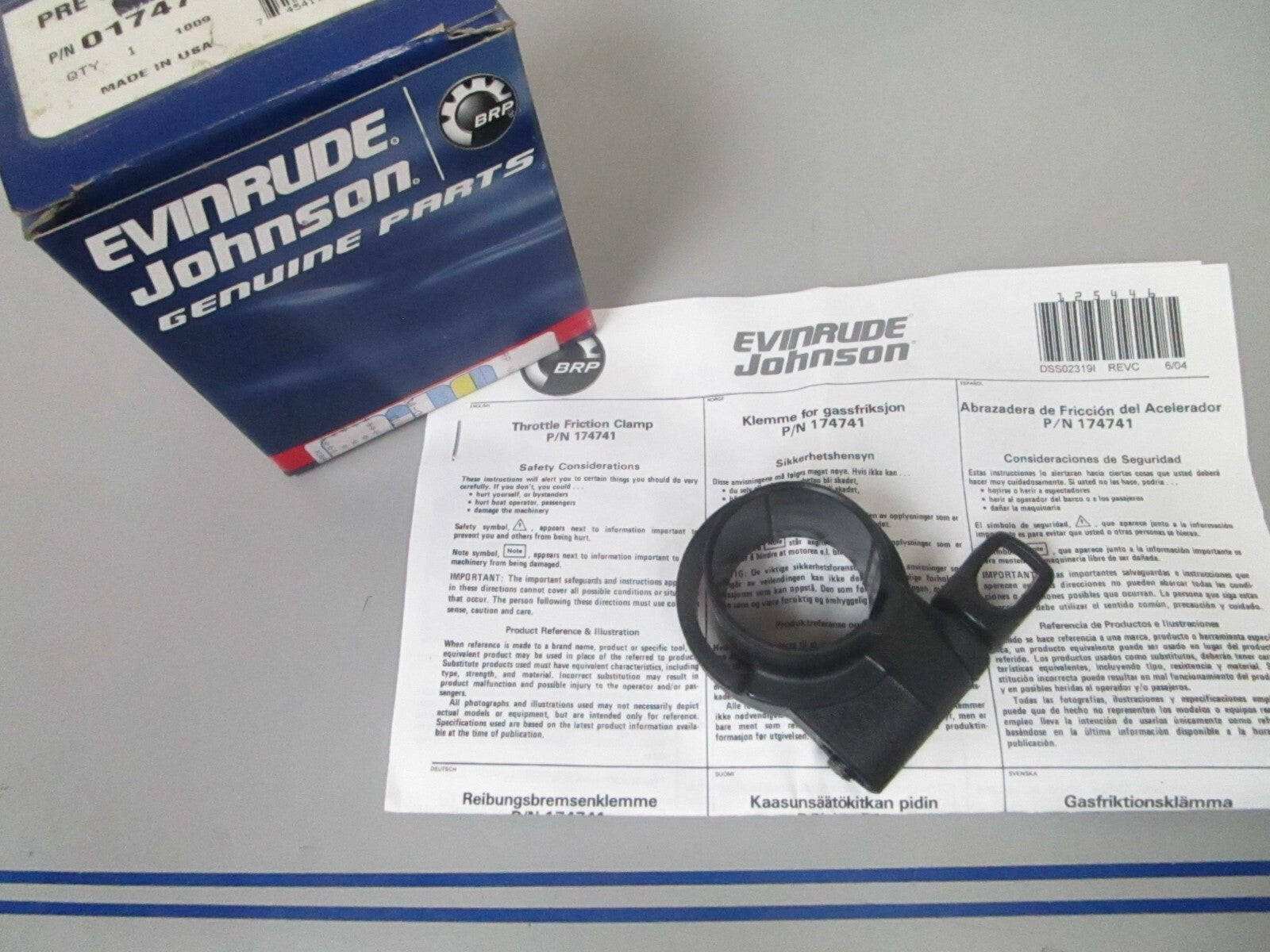 *NEW OEM* 0810 OMC Johnson Evinrude Pre Set Throttle Assembly 174741 0174741