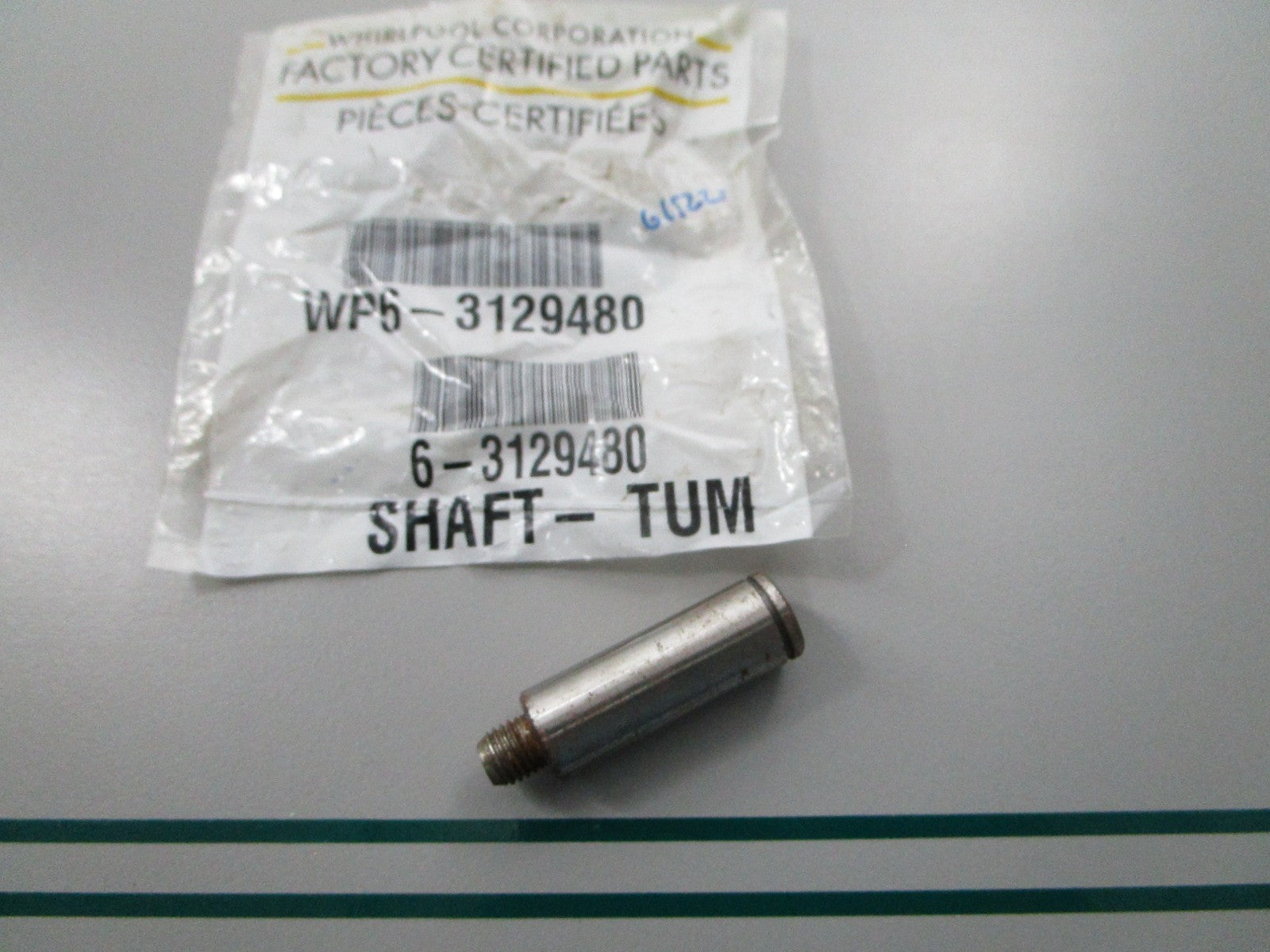 NEW OEM WP6-3129480 Whirlpool Shaft 0810