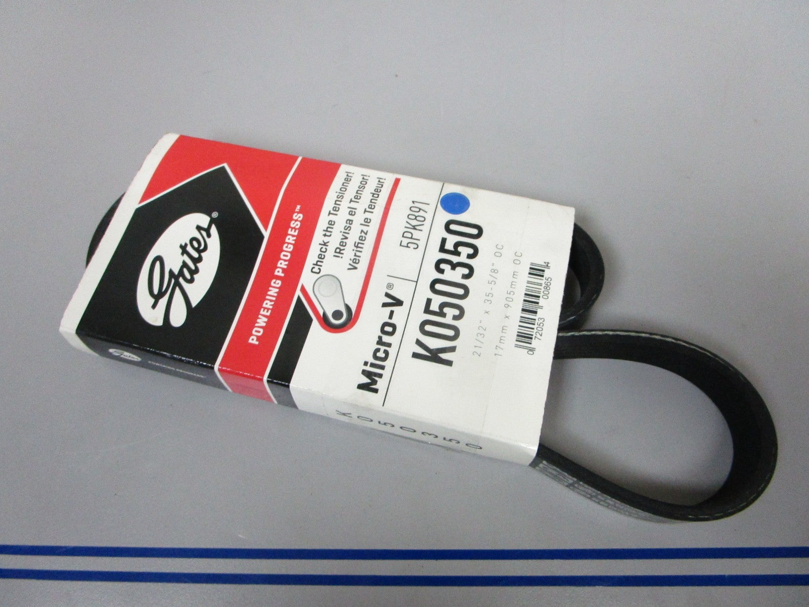 NEW K050350 Gates Micro-V 21/32" x 35 ⅝" Serpentine Belt 0720