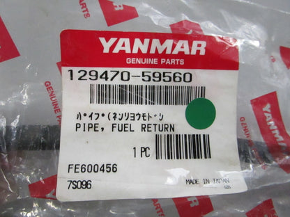 NEW OEM 129470-59560 Yanmar Fuel Return Pipe 0810
