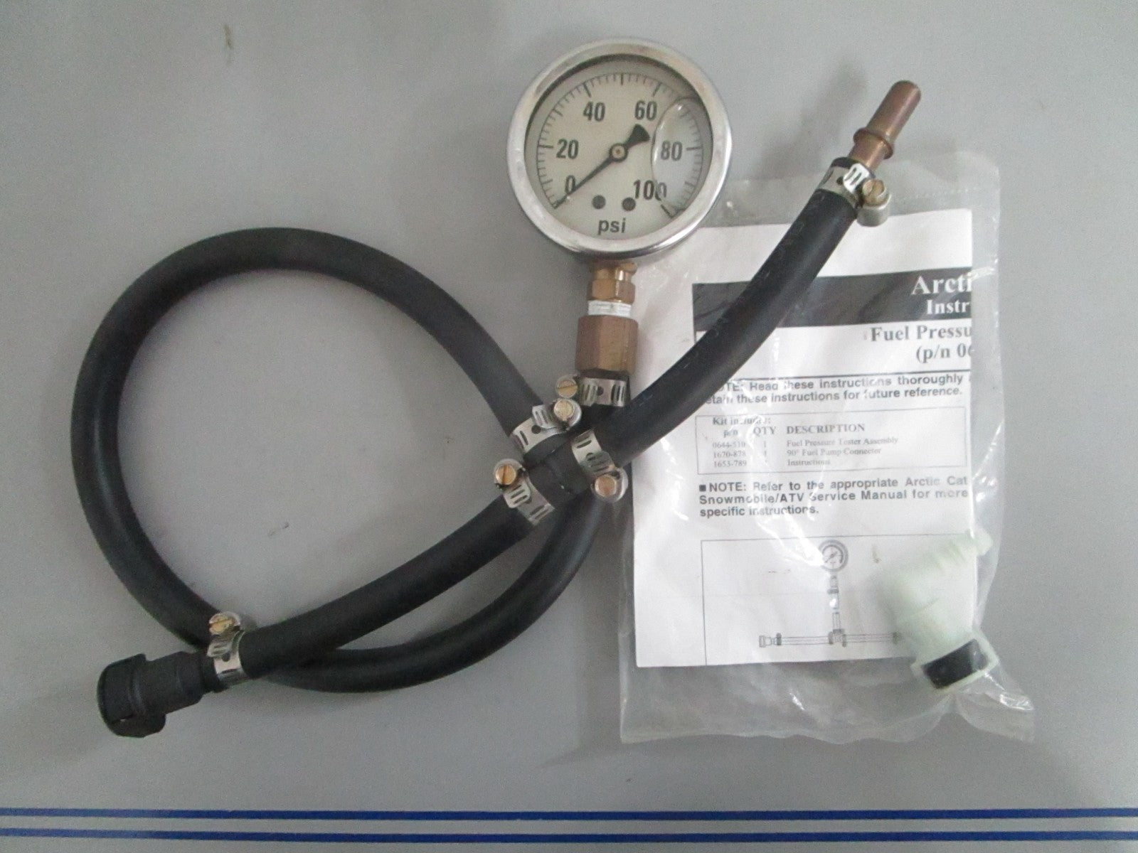 *NEW OEM* 0820 Arctic Cat Fuel Pressure Tester Kit 0644-587