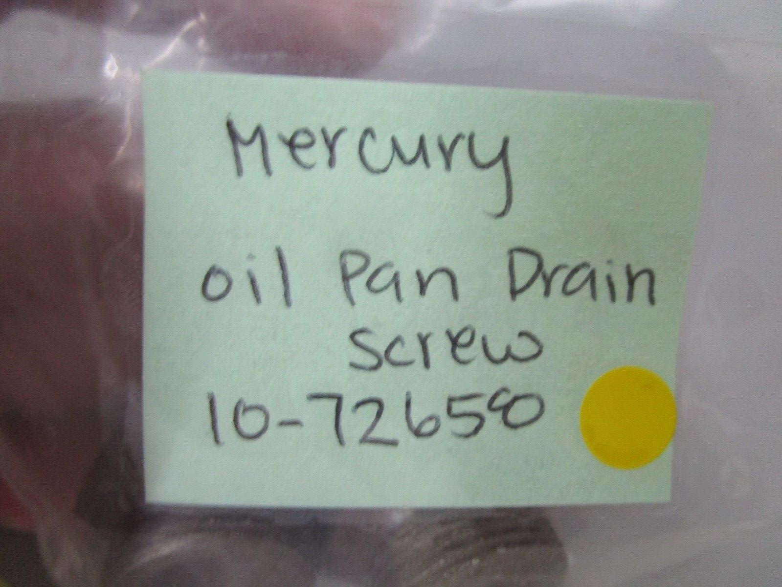 *NEW OEM* 0750 Mercury Quicksilver OIL PAN DRAIN 10-72658