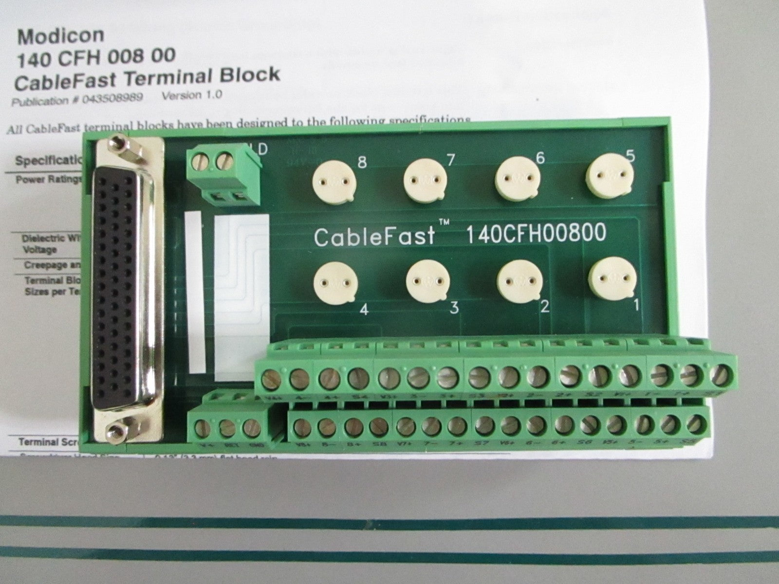 Schneider 140CFH00800 Modicon Quantum Analog Input Block Fused NEW OEM 0820