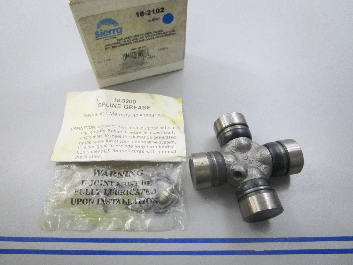 NEW 18-2102 Replaces: Mercruiser 75832A2 Sierra U-Joint 0810