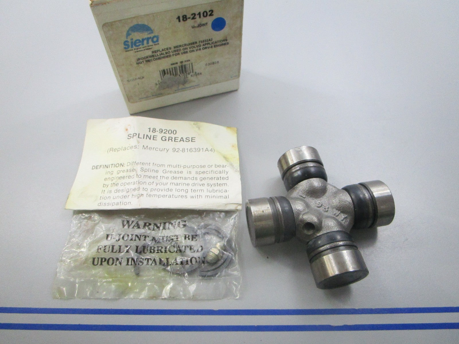 NEW 18-2102 Replaces: Mercruiser 75832A2 Sierra U-Joint 0810