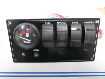 *NEW OEM* 0720 Teleflex Amega Series 2" Fuel Gauge & Panel Switch Assembly 57902