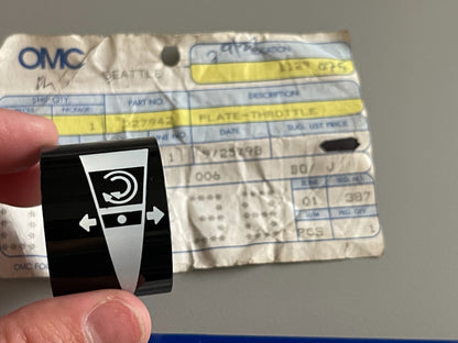 *NEW OEM* 0720 OMC Johnson Evinrude Throttle Control Plate 327942 0327942