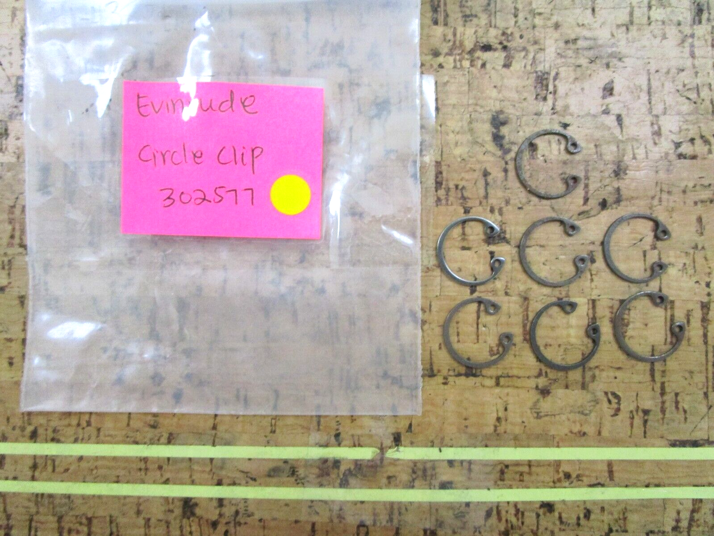 *NEW OEM* (LOT OF 7) 0750 OMC Johnson Evinrude CIRCLE CLIP 302577 0302577