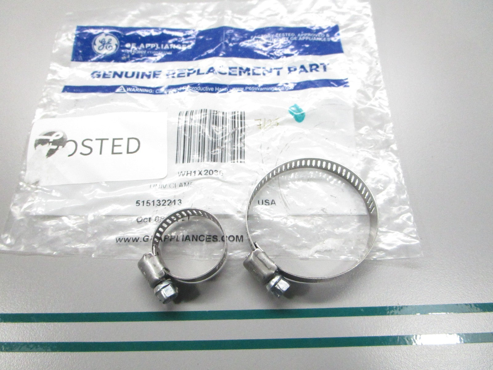 NEW OEM WH1X2036 GE Clamp Kit 0810