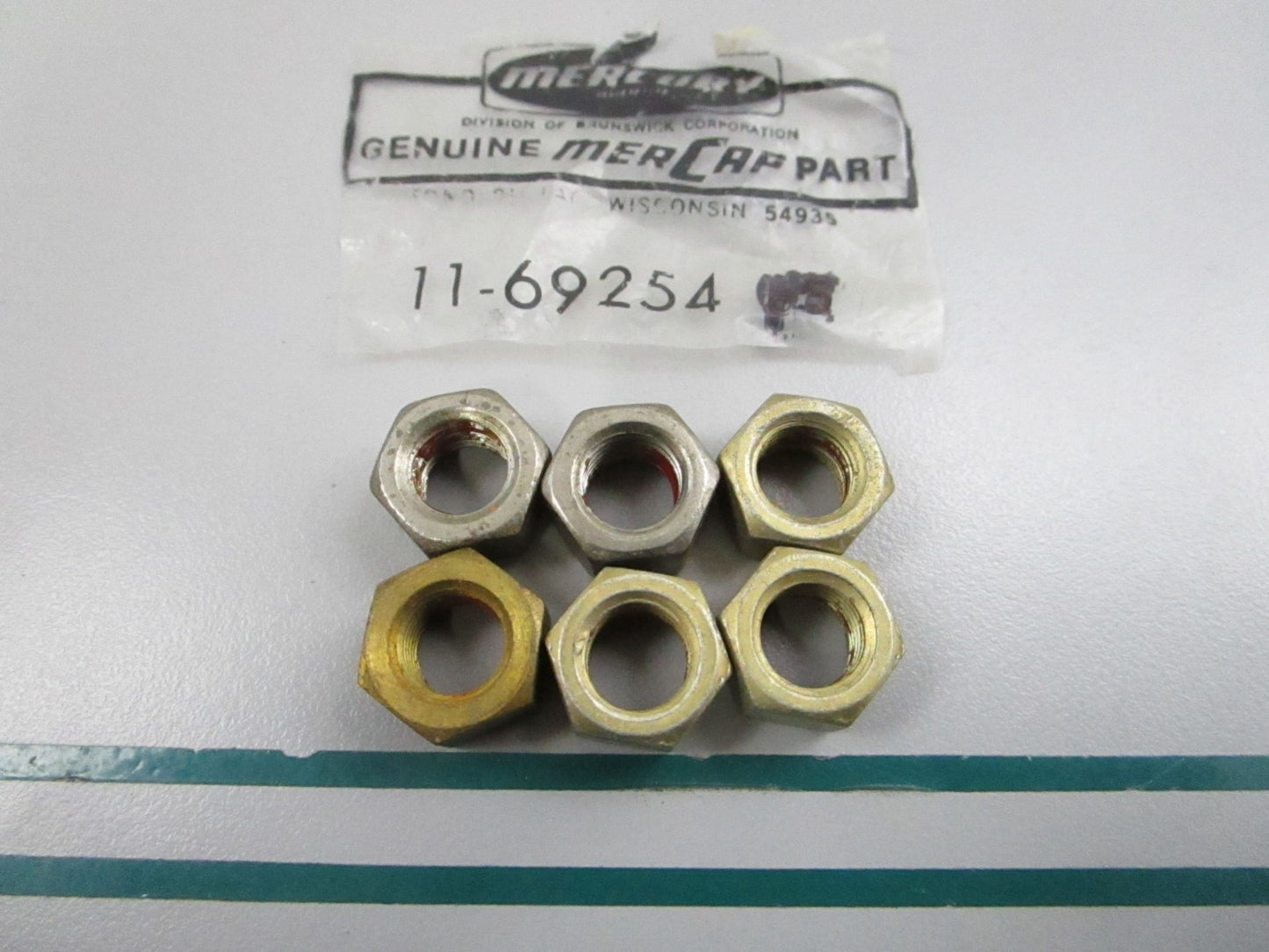 NEW OEM (LOT OF 6) 11-69254 Mercury Quicksilver Nut 0810