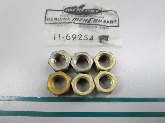 NEW OEM (LOT OF 6) 11-69254 Mercury Quicksilver Nut 0810