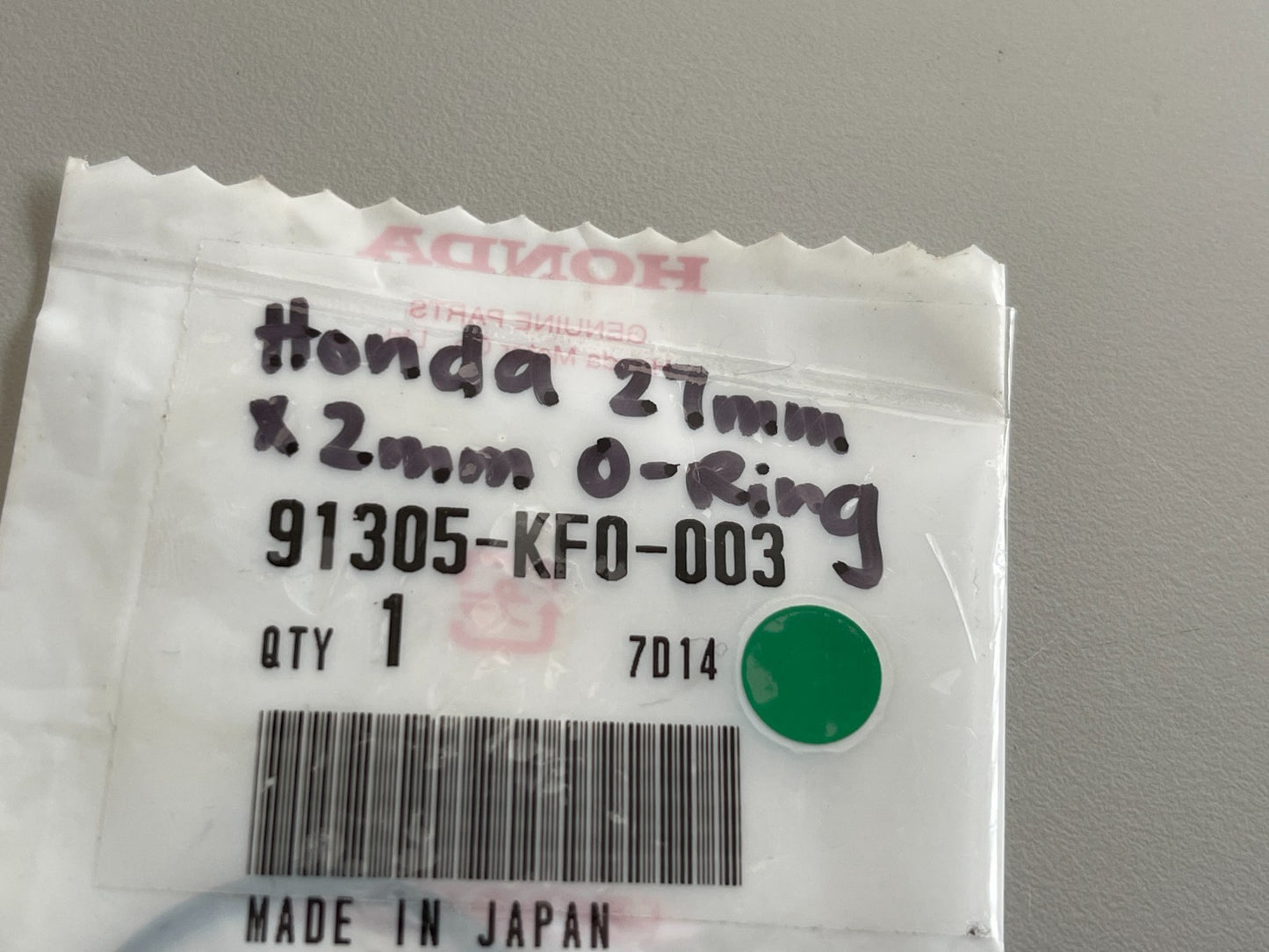 NEW OEM 91305-KF0-003 Honda 27mm X 2 mm O-Ring 0810
