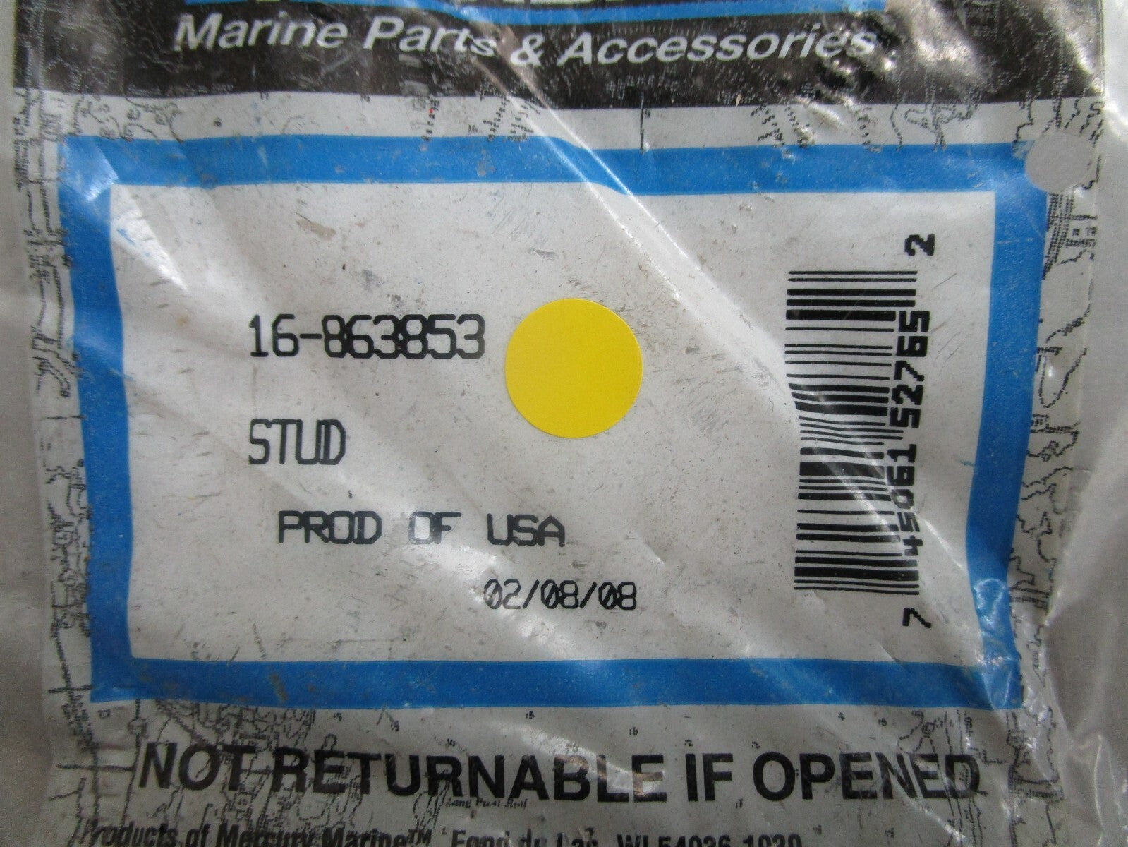 *NEW OEM* 0810 Mercury Quicksilver Stud 16-863853