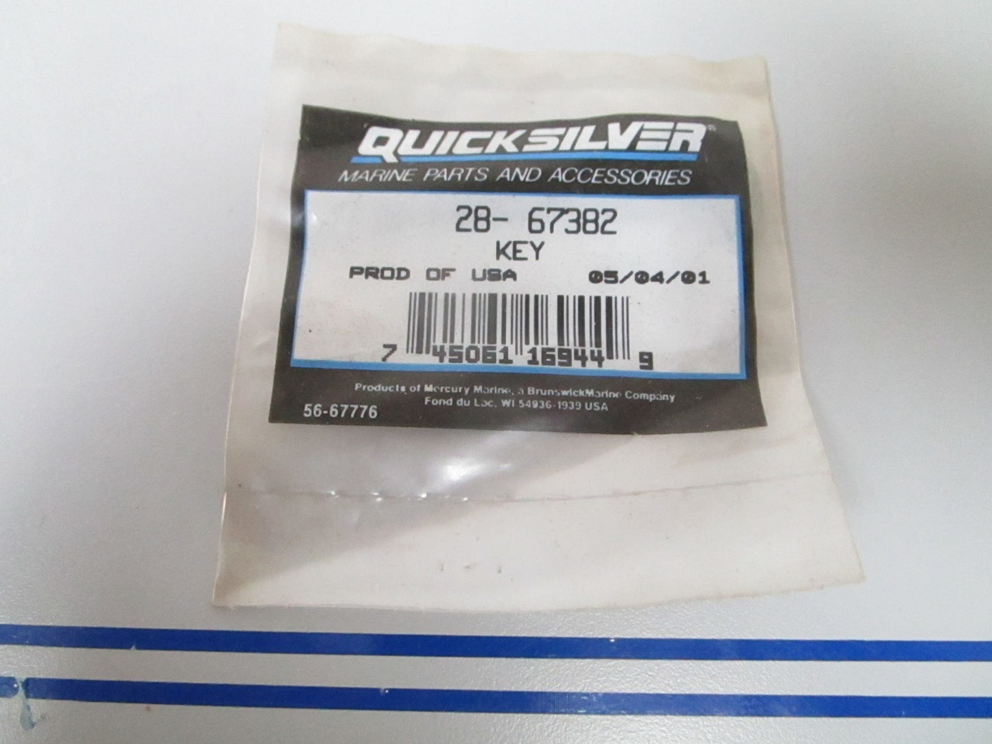 NEW OEM 28-67382 Mercury Quicksilver Key 0810