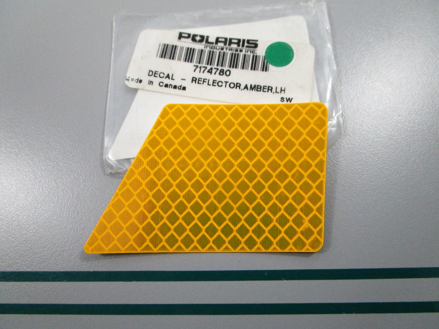 NEW OEM 7174780 Polaris LH Amber Reflector Decal 0810