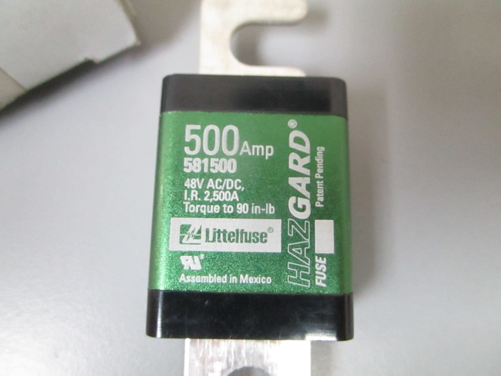 NEW OEM 581500 Lettelfuse 500AMP Hazgard Fuse 0720