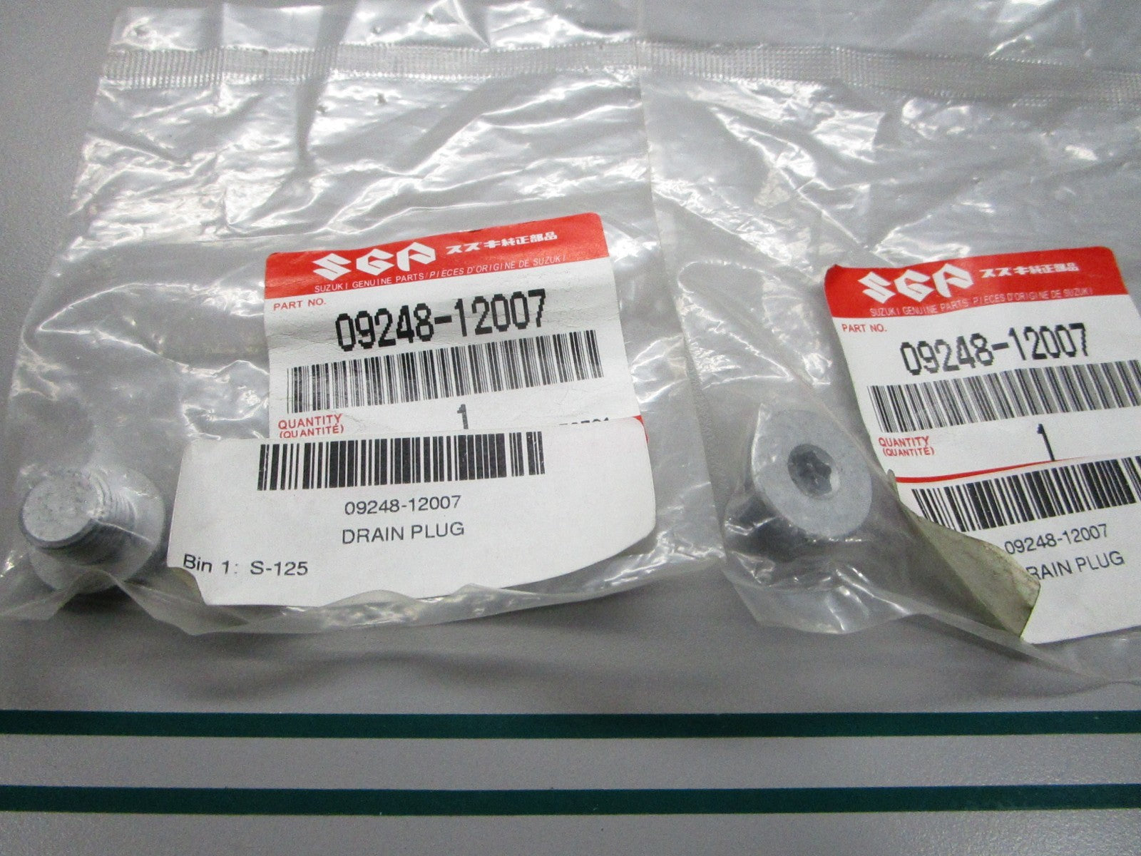 NEW OEM (LOT OF 2) 09248-12007 Suzuki Drain Plug 0810