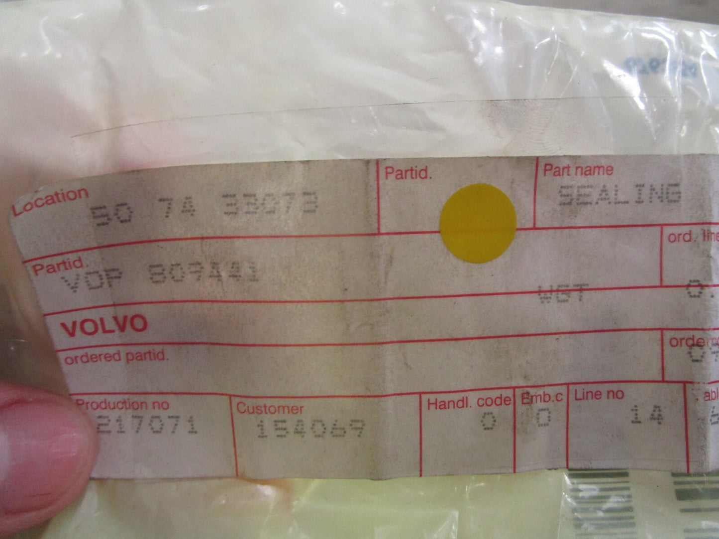 *NEW OEM* 0810 Volvo Penta Sealing Ring 809441