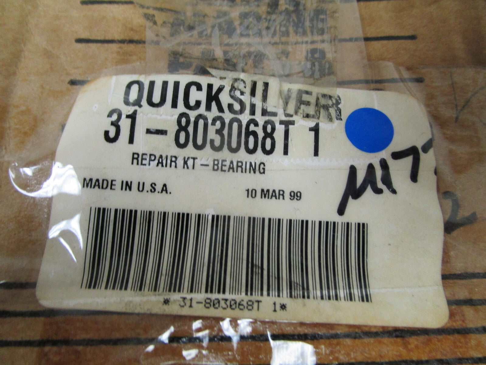 *NEW OEM* 0720 Mercury Quicksilver Bearing Repair Kit 31-803068T