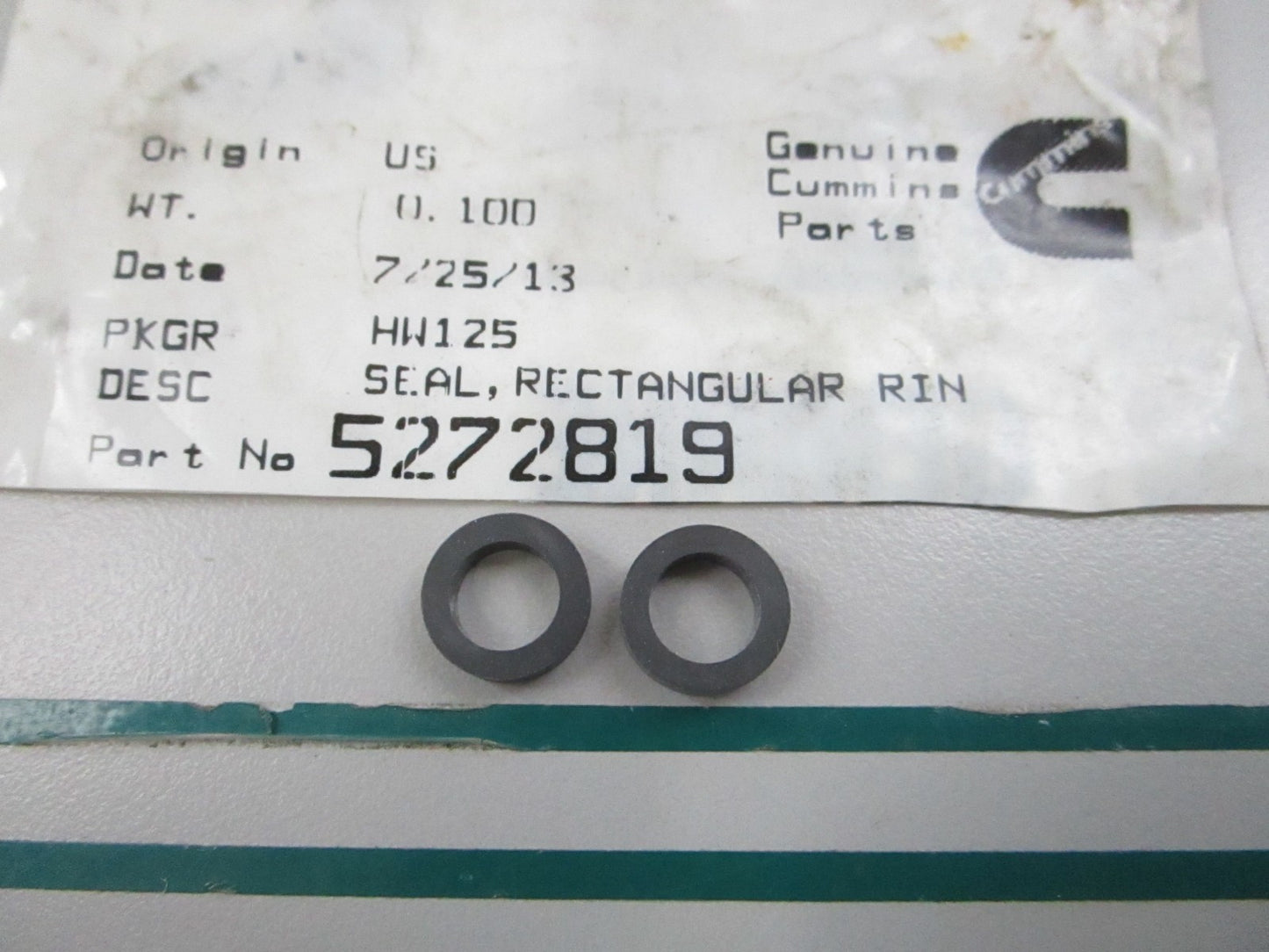 NEW OEM (LOT OF 2) 5272819 Cummins Rectangular Ring Seal 0810