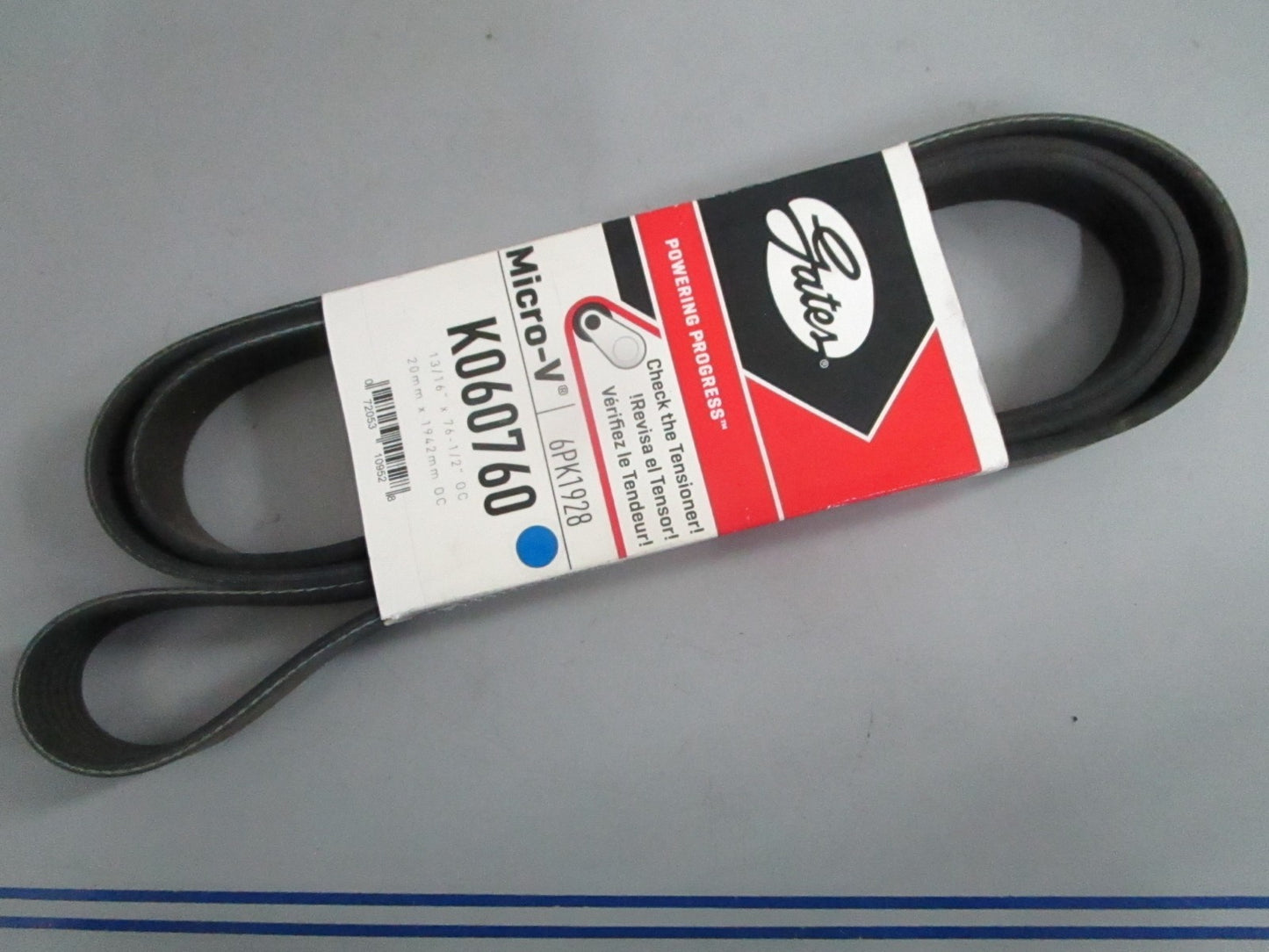 NEW K060760 Gates Micro-V Serpentine Belt 0820