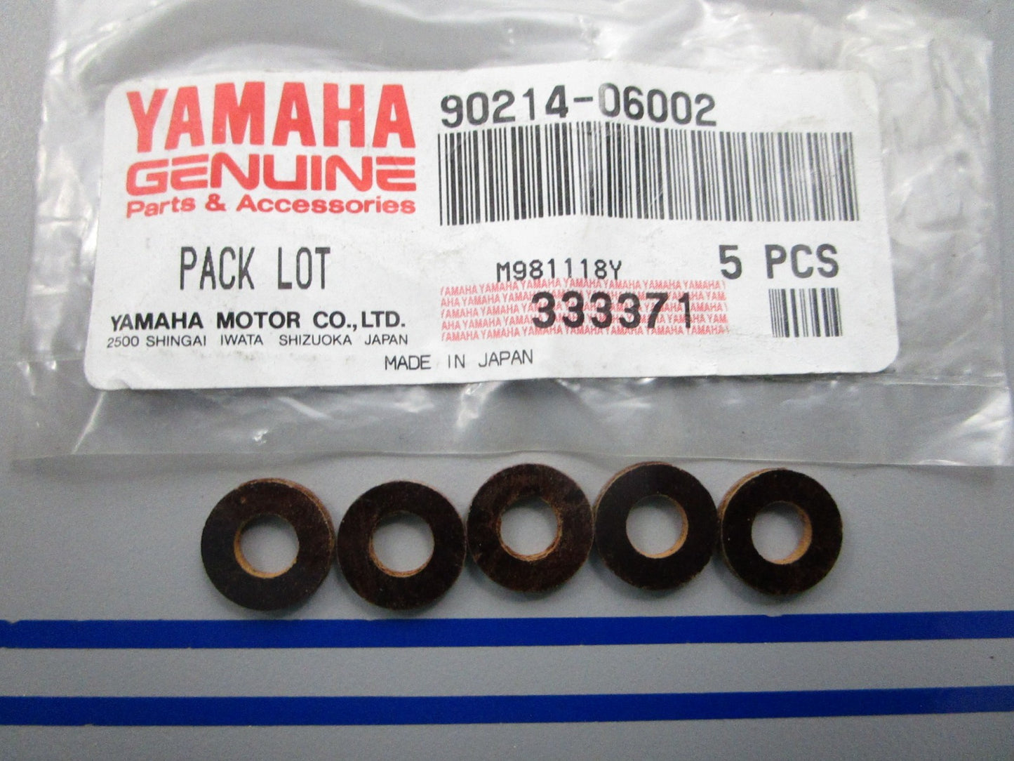 NEW OEM (LOT OF 5) 90214-06002 Yamaha Claw Washer 0810