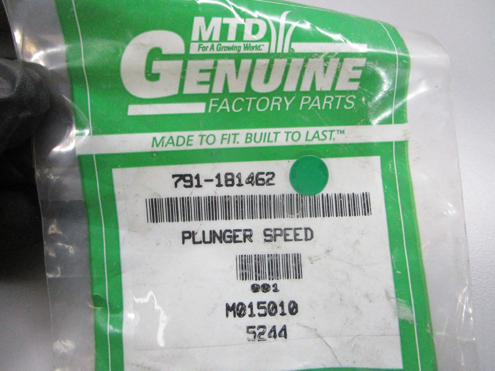 NEW OEM 791-181462 MTD Plunger Speed 0810