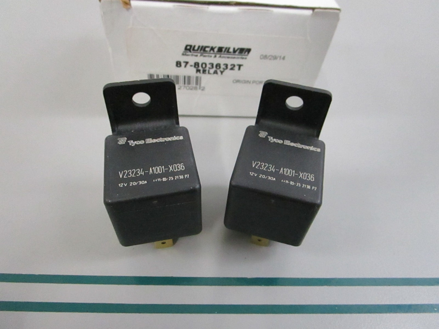 NEW OEM (LOT OF 2) 87-803632T Mercury Quicksilver Relay 0810