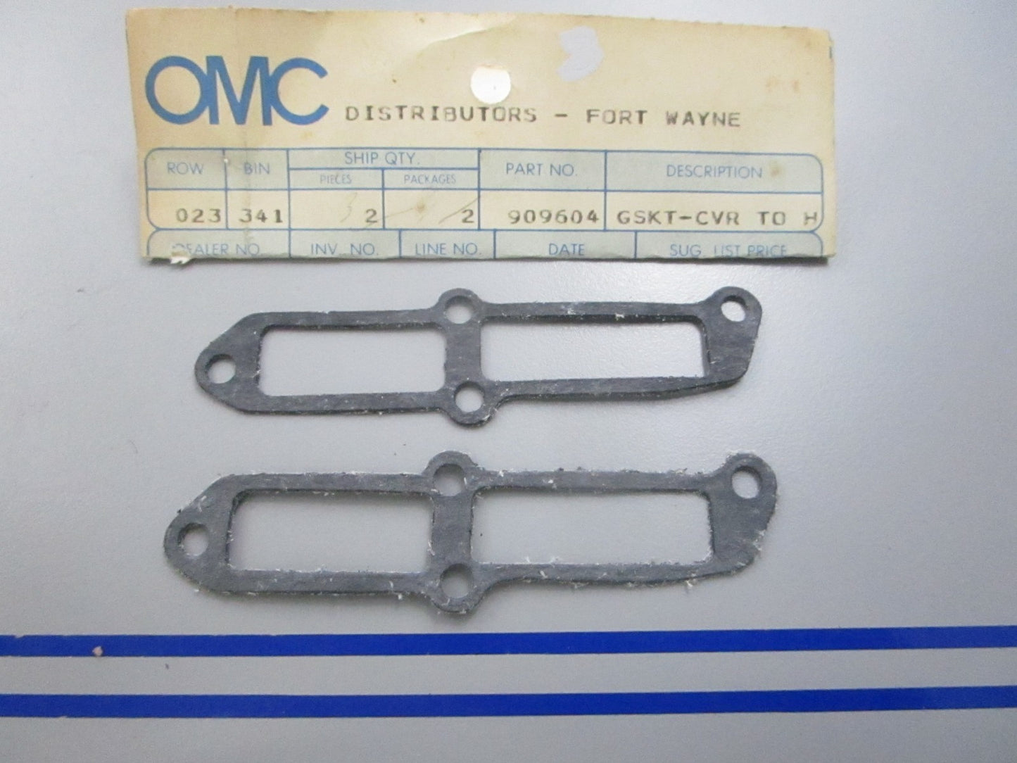 NEW OEM (LOT OF 2) 909604 0909604 OMC Johnson Evinrude Gasket 0810