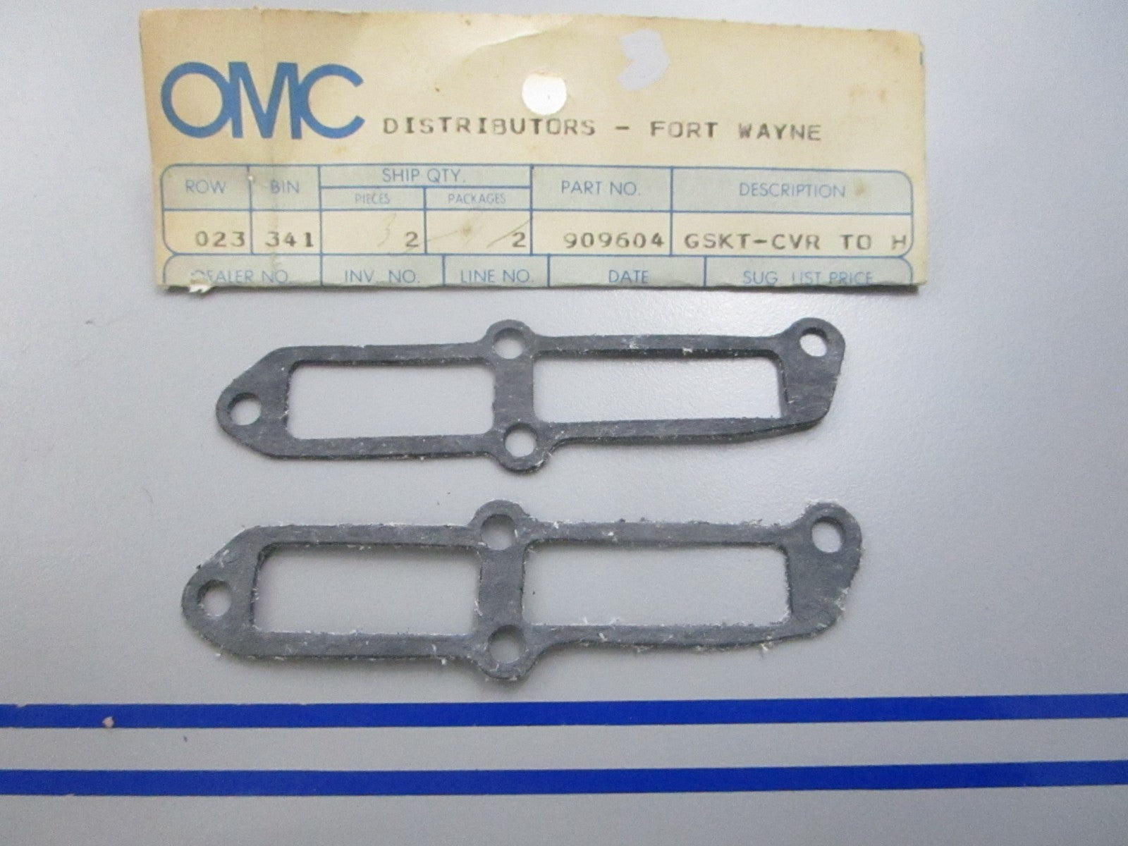 NEW OEM (LOT OF 2) 909604 0909604 OMC Johnson Evinrude Gasket 0810
