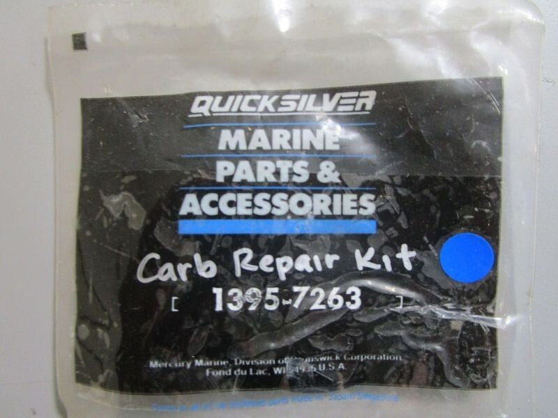 *NEW OEM* 0770 Mercury Quicksilver Carb Repair Kit 1395-7263