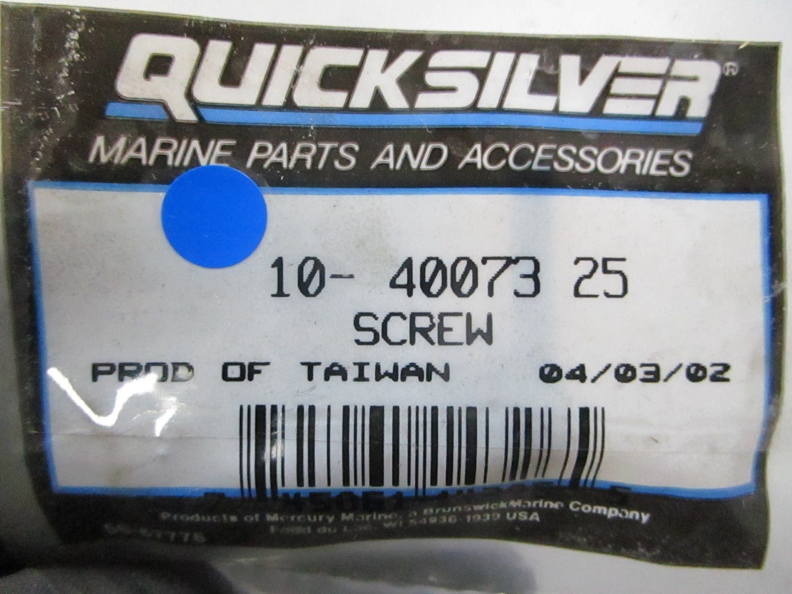 *NEW OEM* 0810 Mercury Quicksilver Screw 10-40073 25
