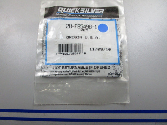 *NEW OEM* 0810 Mercury Quicksilver Key 28-F85498-1