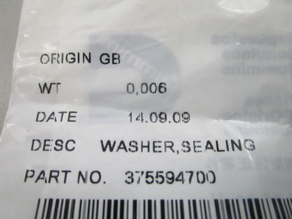 NEW OEM 375594700 Cummins Sealing Washer 0810