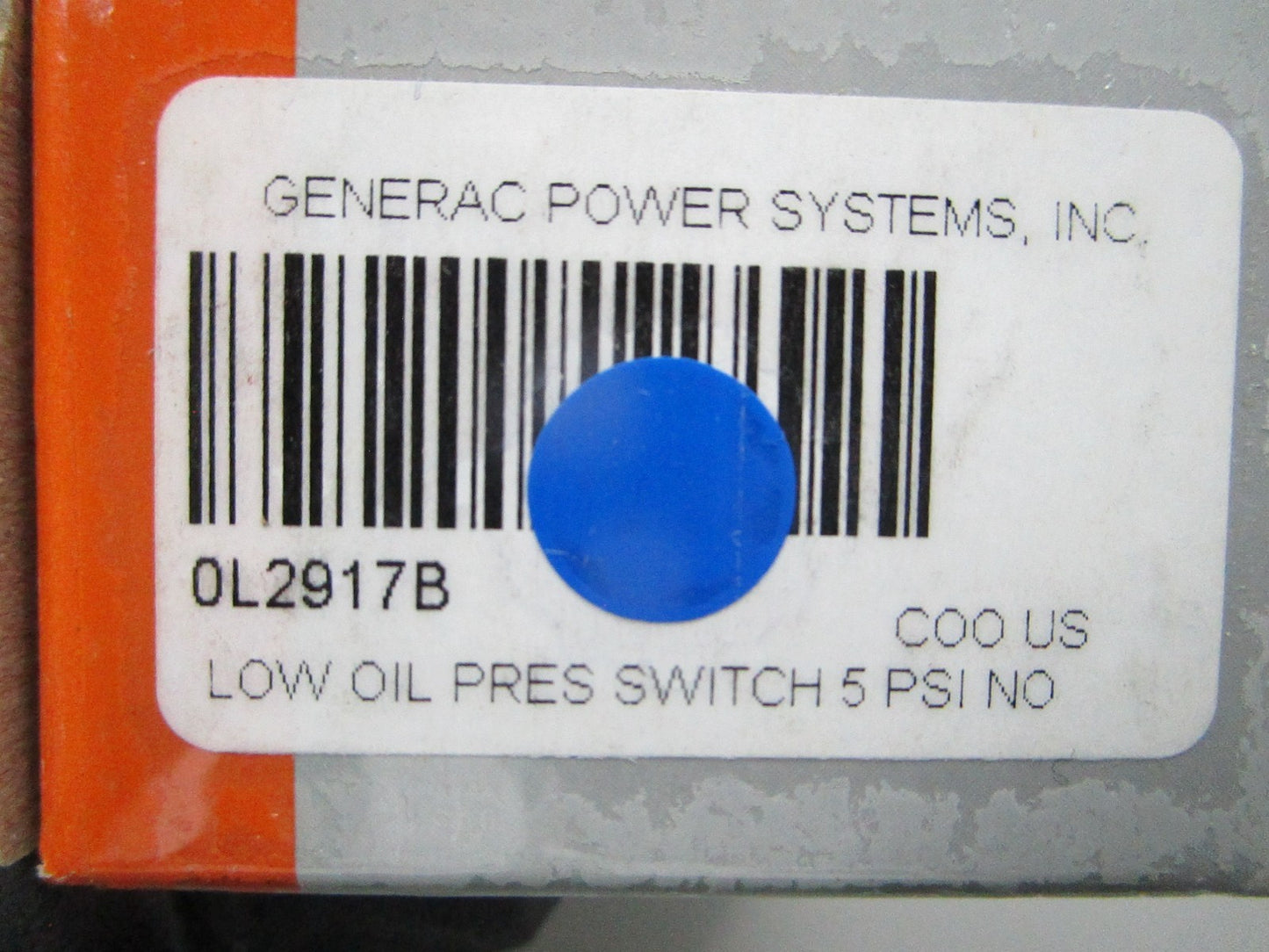 *NEW OEM* 0810 Generac Low Oil Pressure Switch 5 PSI N.O. 0L2917B
