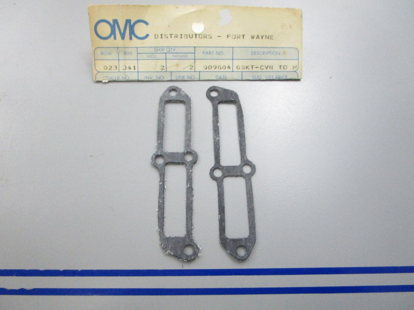 NEW OEM (LOT OF 2) 909604 0909604 OMC Johnson Evinrude Gasket 0810