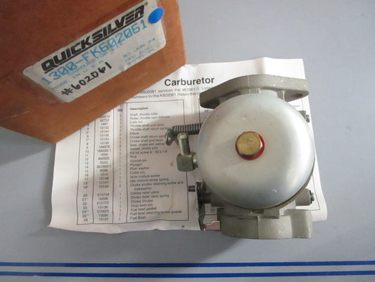 NEW OEM 1300-FK602061 Mercury Quicksilver Carburetor Kit 0820
