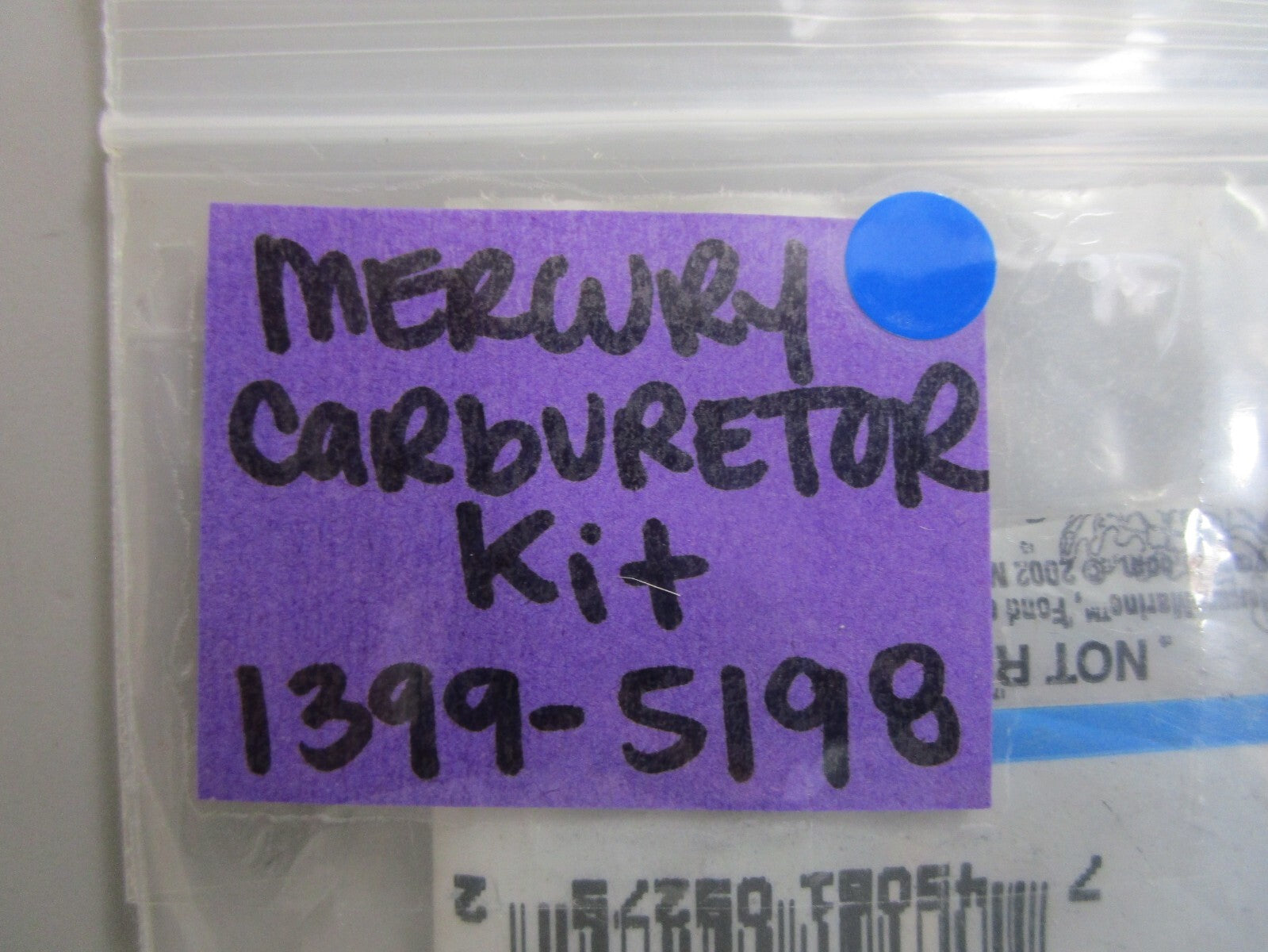 *NEW OEM* 0810 Mercury Quicksilver Carburetor Kit 1399-5198