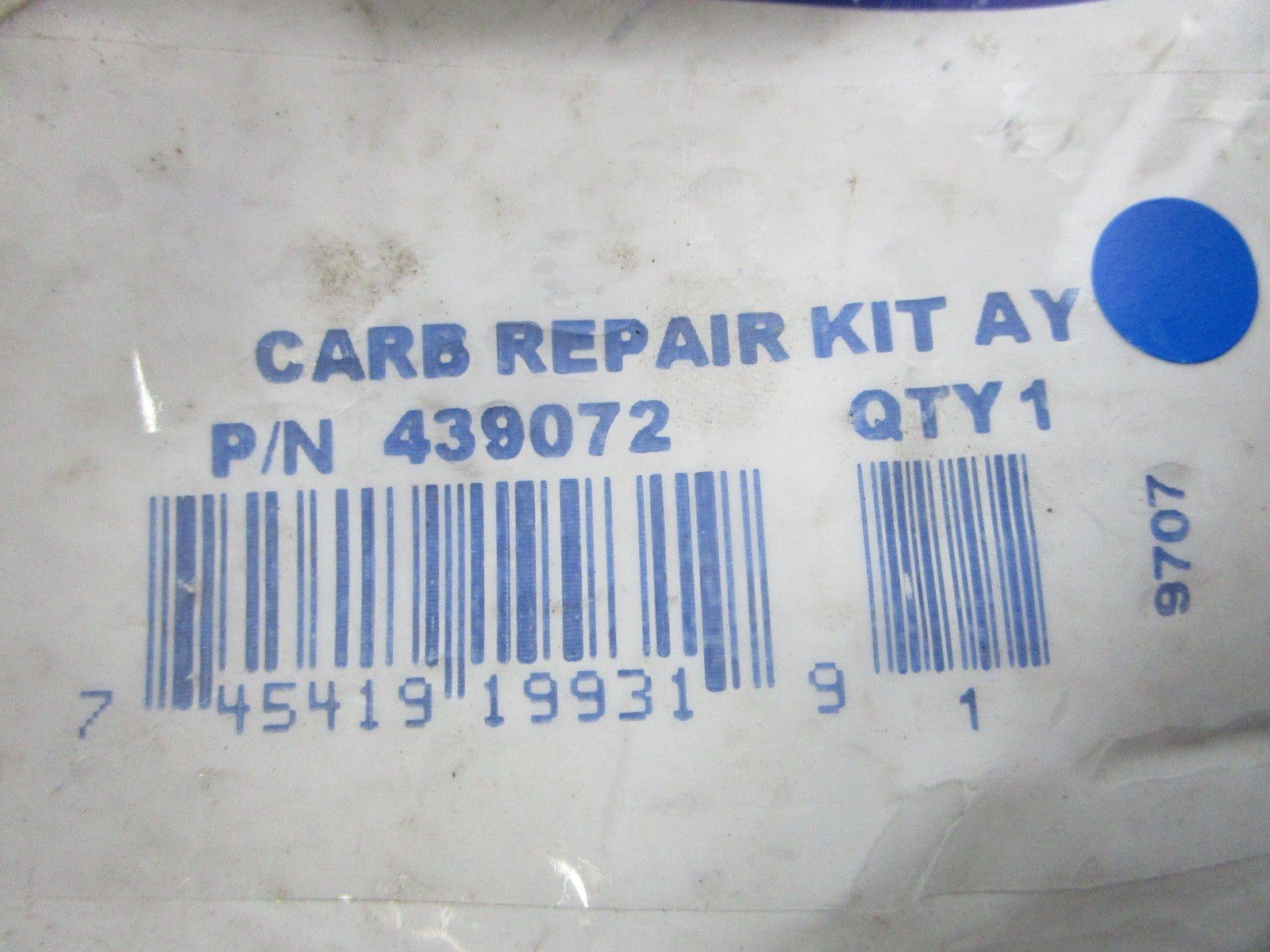 NEW OEM 439072 0439072 OMC Johnson Evinrude Carburetor Repair Kit Assembly 0810