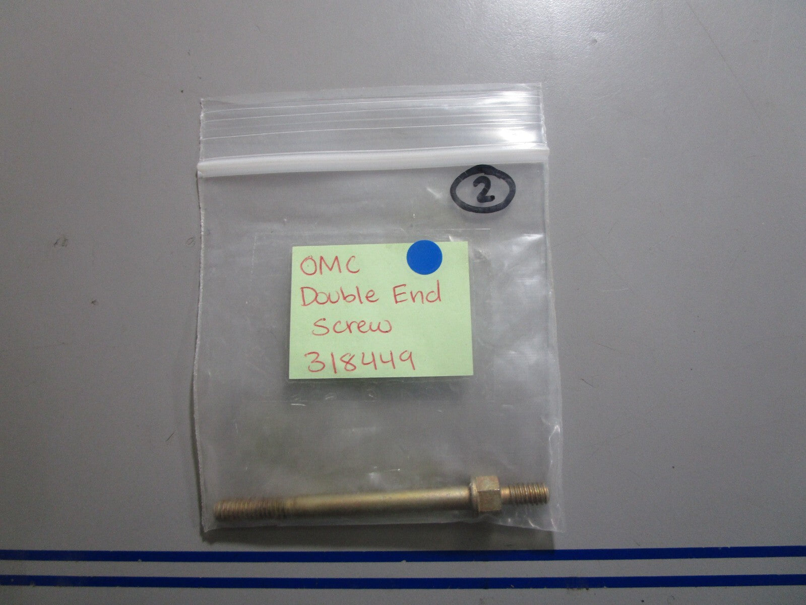 *NEW OEM* 0810 OMC Johnson Evinrude Double End Screw 318449 0318449