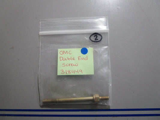 *NEW OEM* 0810 OMC Johnson Evinrude Double End Screw 318449 0318449